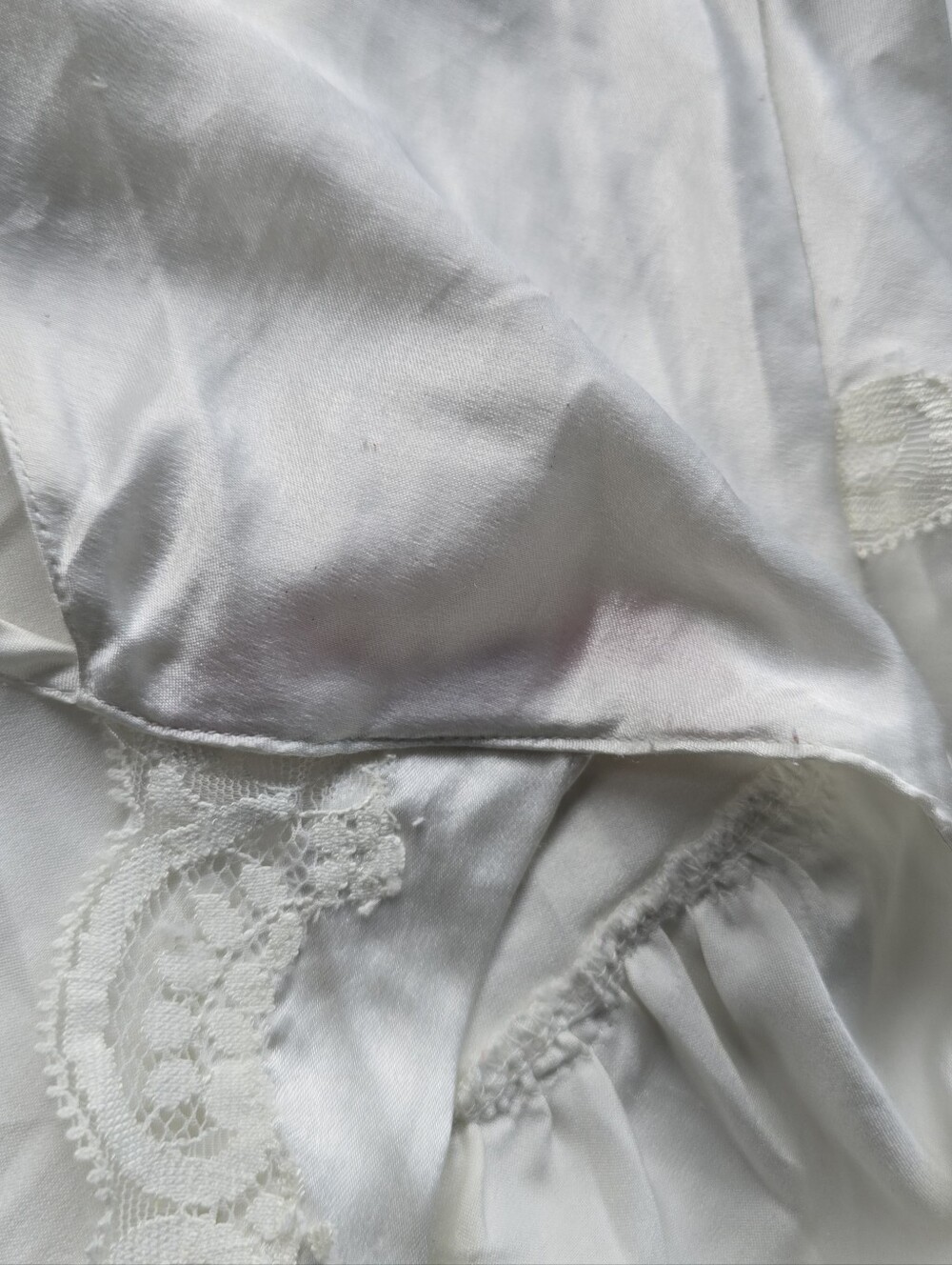 Vintage Y2K Victoria's Secret Slip Dress Gown Maxi Satin Lace White Small - Picture 2 of 9